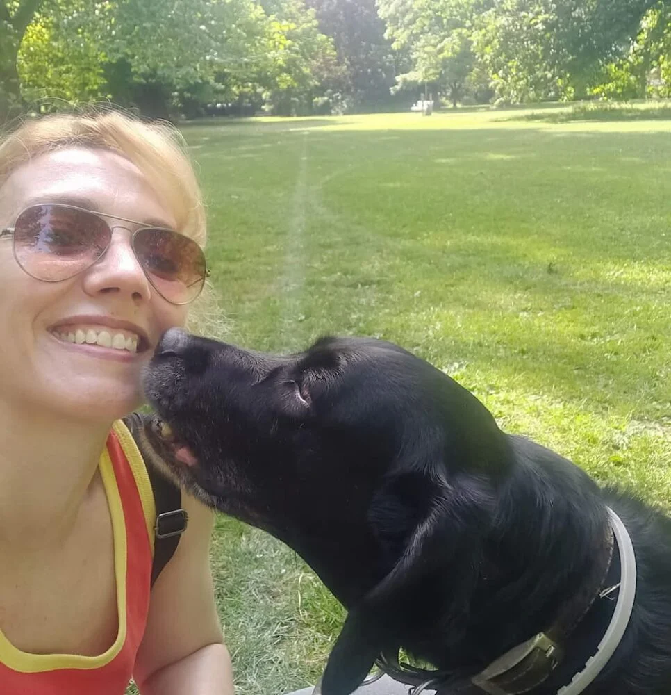 Mi perrita Nala y yo