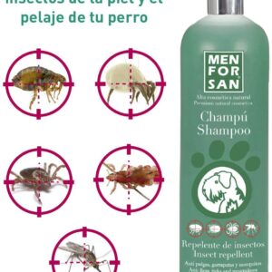 Menforsan Champú Repelente Antipulgas e Insectos Para Perros