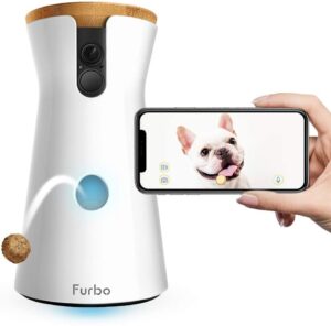 Furbo Dog Camera: Full HD Wifi Pet Camera with 2-Way-Audio, Treat Tossing, Night Vision and Barking Alerts, Designed for Dogs, Works with Amazon Alexa (As Seen On Paul O'Grady - For the Love of Dogs)