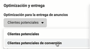 Optimización y entrega de anuncios en campaña de generación de clientes potenciales